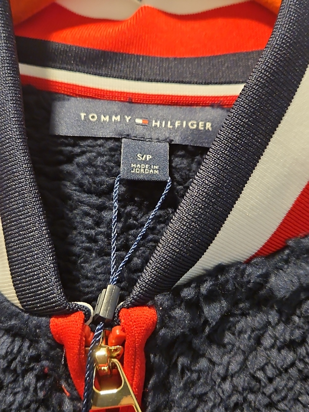 Tommy Hilfiger Blue Full Zip Womens Soft Sherpa Vest - Picture 2 of 3
